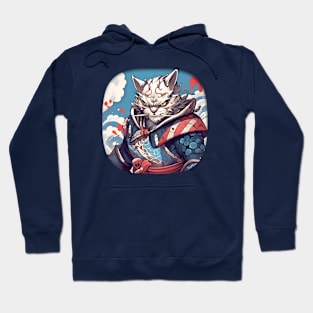 Japanese Cat Samurai Warrior Hoodie